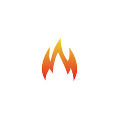 Simple Design Vector Logo Fire