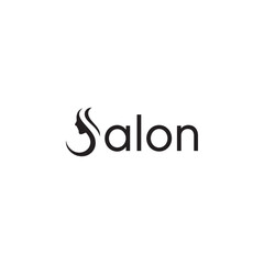 salon face women text logo icon silhouette abstract