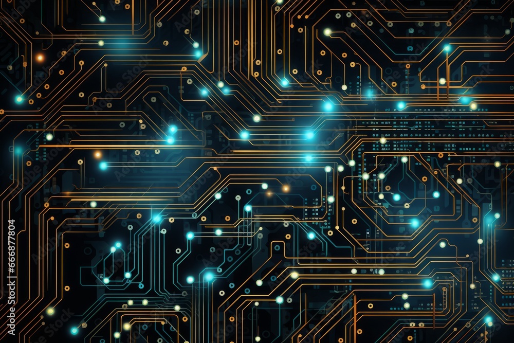 Poster circuitry pattern with a high-tech vibe. technology, futuristic concept