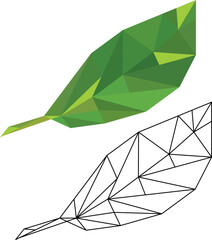  geometric green leaf