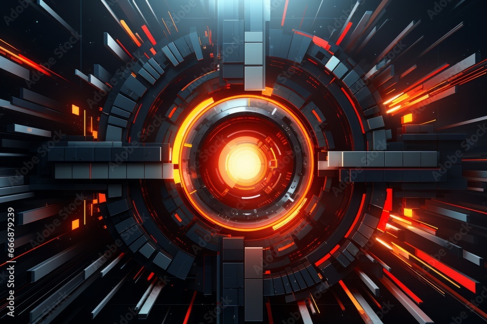Poster futuristic tech backdrop with abstract elements. technology, data connection background