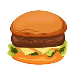 Burger fast food vector illustration