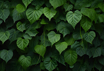 Fototapeta na wymiar Green leaves background natural pattern of leaf texture