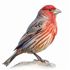 House Finch isolated on white background