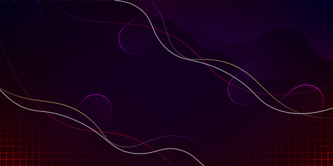 Abstract colorful template banner with gradient color. Design with liquid shape.