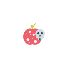 poisonous food Flat Icon, Logo, and illustration Vector