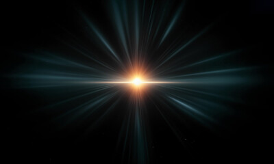 Beautiful light flares. Glowing streaks on dark background