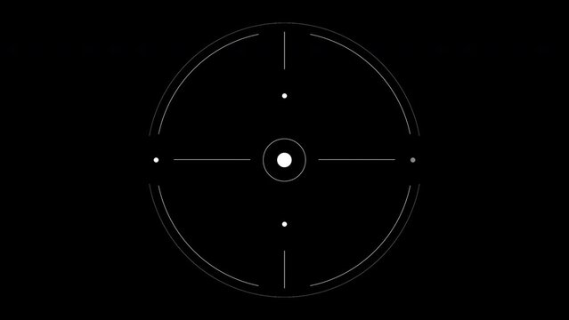 Target HUD (heads-up display), screen interface, gaming or drone footage overlay, animation effects, isolated black background, 4K drag-and-drop editing software support blending modes, SCI-FI concept