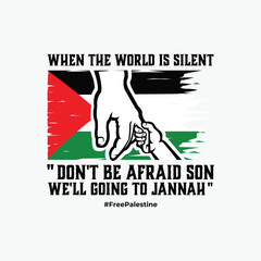 Save Palestine Banner Vector Illustration. Free Palestine Tshirt Design Template Vector