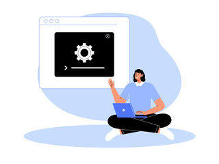 App and game development illustration