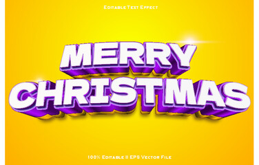 Merry Christmas Editable Text Effect 3d Emboss Gradient