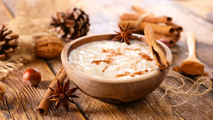 bowl of porridge with spices