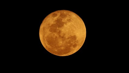 View of the rare super blue moon as visible over southern Africa during August 2023