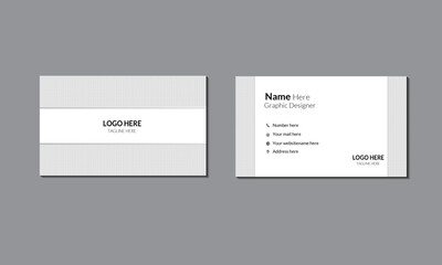 Double-sided creative business card vector design template. Business card for business and personal use.