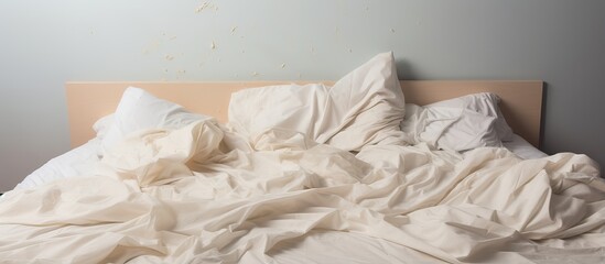 Fototapeta na wymiar Messy bedding after sleep