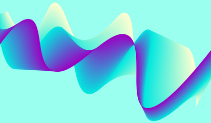 Stylish and Colorful wave illustration art design