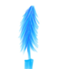 blue feather duster