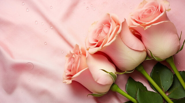 pink and white roses HD 8K wallpaper Stock Photographic Image 
