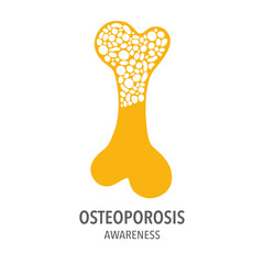 Osteoporosis awareness concept. Poster for bone density loss prevention.