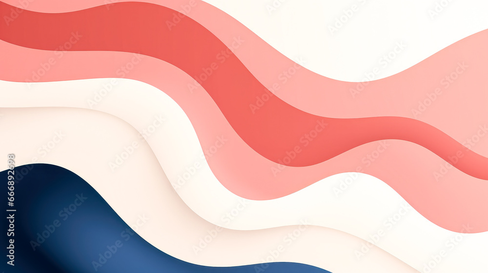 Poster abstract background with waves and dots.