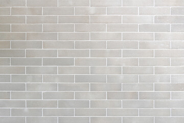 Vintage white brick tile wall pattern and background - 666893602
