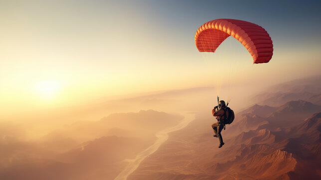 paraglider in the sky