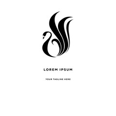 swan abstract design element