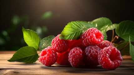 Raspberries are low in calories but high in fiber, vitamins, minerals and antioxidants,ai generate