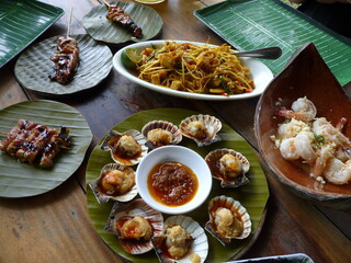 food seafood and rice