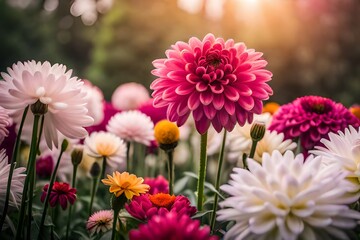 Fototapeta premium pink chrysanthemum flowers