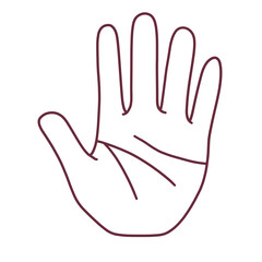 シンプルな掌のイラスト