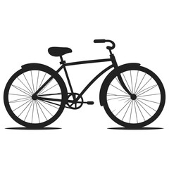 Fototapeta na wymiar Bicycle black Silhouette vector illustration, Cycle Vector Silhouette isolated on a white background