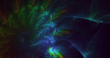 3D manual rendering abstract fantasy light fractal background