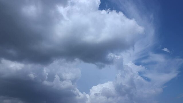 clouds in the sky,4K time lapse video of clouds rolling in the sky