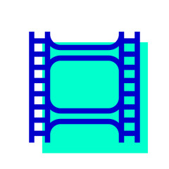 映像、フィルムを表す2色スタイルのアイコン