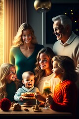 Fototapeta premium family at home