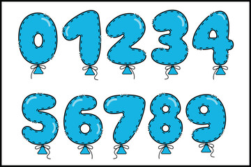 Handcrafted Birthday Party number color creative art typographic design