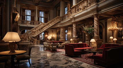 Fototapeta na wymiar Hotel interior design in Venice