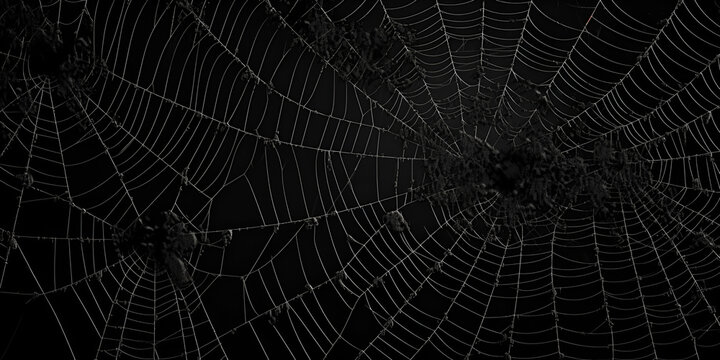 Spider Silk Patterns in Macro Detailed Spiderweb Close-Ups 