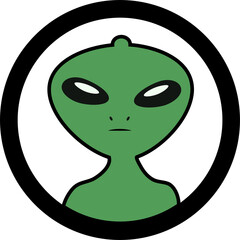 Naklejka premium The sign has aliens in space