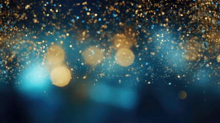 Glitter, blurred lights, festive holiday theme for New Years