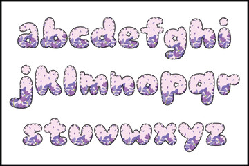 Handcrafted Flora letters color creative art typographic design