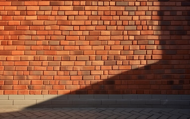 Red brick wall textures realistic generation of AI