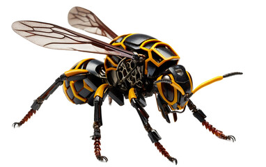 3D Robotic Wasp Model on Transparent background
