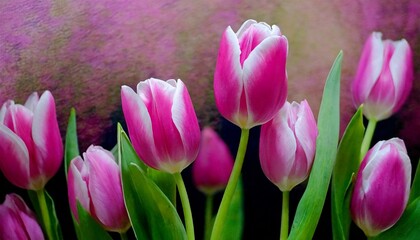 pink tulips in the garden,  petal, red, beautiful, easter, fresh