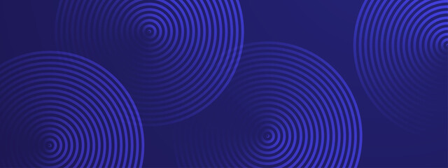 Fototapeta premium Blue modern dynamic luxury abstract banner with glowing geometric stripe lines