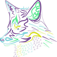 The fox's design is fantastic. When the backdrop is black, a huge size won't make it appear broken.
