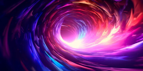 gradient that resembles a portal or time warp tunnel, with swirling colors that evoke a sense of time travel and transcendence.