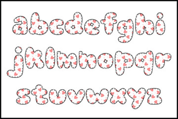 Handcrafted Lovely letters color creative art typographic design
