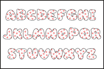 Handcrafted Lovely letters color creative art typographic design